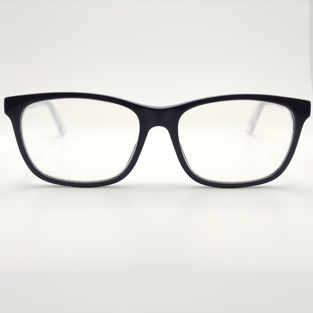 Gucci Eyeglasses Women 55-17 Navy Blue Clear Rectangular Frame VPR07A Luxury